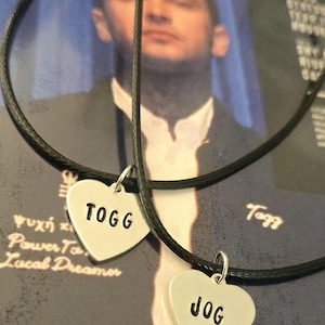 Twenty One Pilots Hand Stamped Mini Charm Necklaces Best Friends Togg and Jog