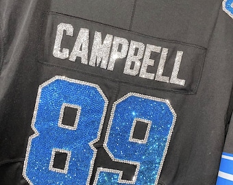Black Rhinestoned Detroit Lions  jerseys -