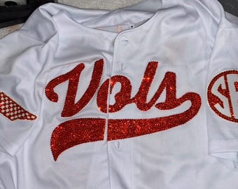 White-  Morgan Wallen - Tennessee Vols - Rhinestoned jersey - Personalization available