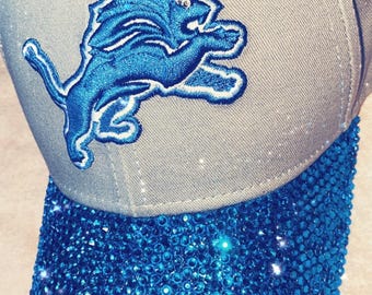 Detroit Lions Rhinestone Hat