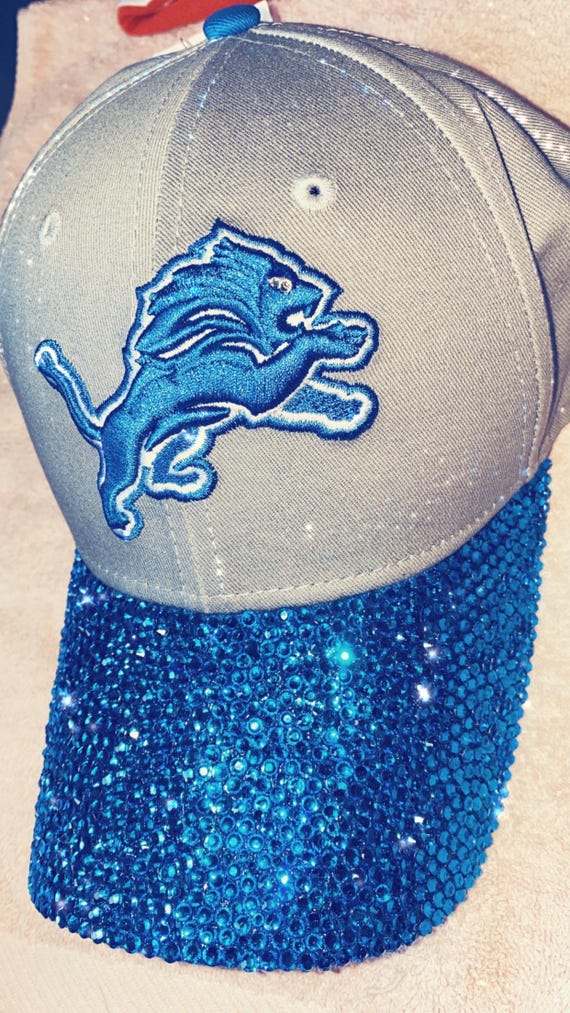 Detroit Lions Rhinestone Hat Etsy