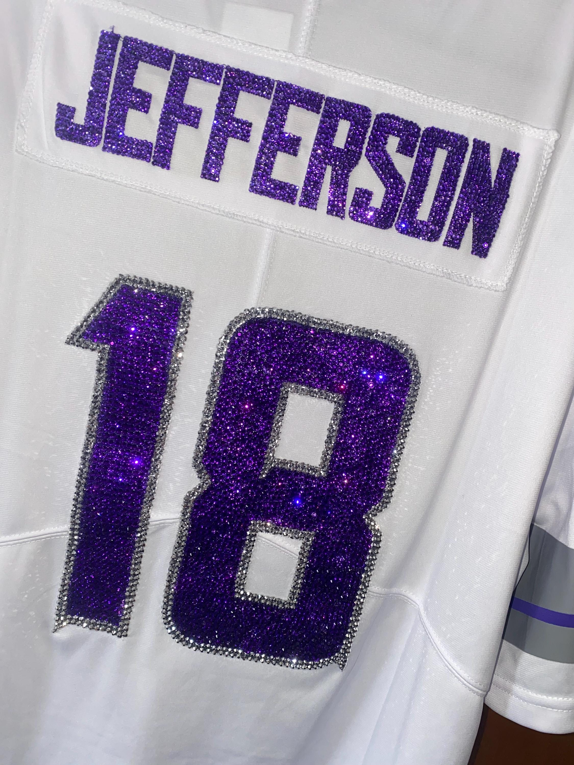 Minnesota Vikings Jefferson Rhinestoned Jersey - Etsy