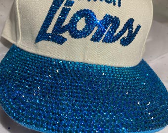 Detroit Lions Rhinestone Hat
