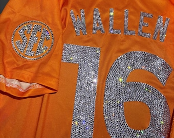 Morgan Wallen - Tennessee Vols - Rhinestoned jersey - Personalization available