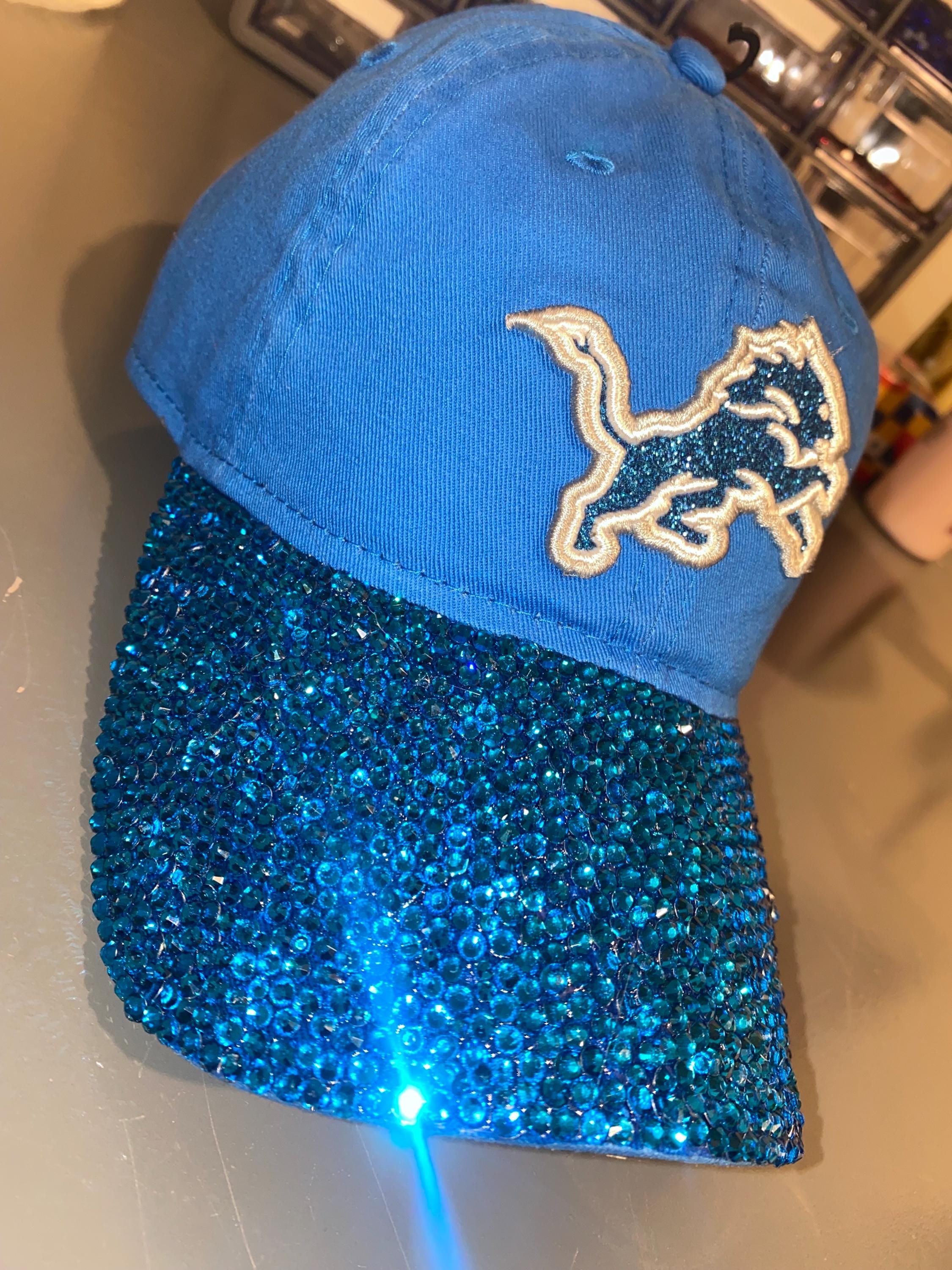 Detroit Lions Rhinestone - Womens Hat - Etsy display picture 3