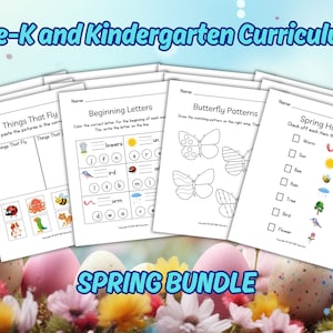幼児向けの春のカリキュラム。デイケア、ホームスクール、幼稚園、保育園向けの週ごとのカリキュラム。