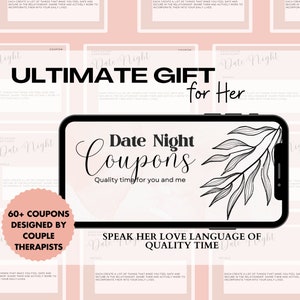 Ultimative DATE NIGHT COUPONS Druckbare Liebesgutscheine Romantische Gutscheine Valentinstag Geschenk Lustige Daten Ideen Datum Nacht Ideen Jahr der Daten
