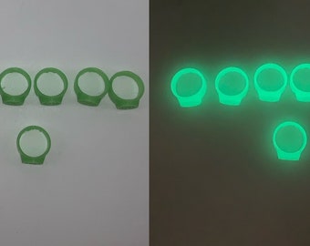 Green Lantern Glow in the dark green power ring - Jade green during daylight & glows green in the dark. - Luminescent ring