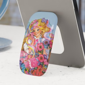 Lovely Locks Click-On Phone Grip, 80's Nostalgia, 80's Cartoon Phone Gripn, Colorful Phone Grip, Cute Mobile Stand, Phone Accessory, Gift