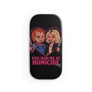 Chuck and Tiff Click-On Phone Grip, Horror Phone Grip, Cellphone Kickstand, Horror Movie Accessories, Tech Accessories, Halloween Phone Grip