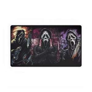 Horror Desk Mat, Desk Mat, Great Accessories for Horror Lover, Ghost Desk Mat, Accessories, Desktop Accessory, Gift For Horror lover