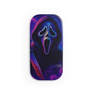 Ghost Click-On Phone Grip, Horror, Horror Phone Grip, Halloween Accessories, Horror Click-On Phone Grip, Scary Gift, Movie Merchandise