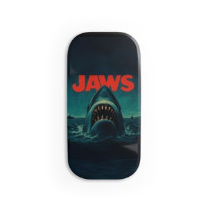 Shark Click-On Phone Grip Stand, Shark Design, Movie Lover Gift, Phone Accessory, Horror Phone Stand, Horror Phone Grip