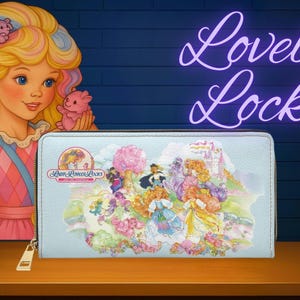 Lovely Locks-Inspired Zipper Wallet, 80's Nostalgia, 80's Cartoon, for Retro Lovers, Floral Design, Ideal Gift for Birthdays, Cute Accessory