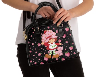 Borsa Berry Girl, borsa a mano con manici superiori, regalo, borsa a tracolla, nostalgia anni '80, cartone animato anni '80