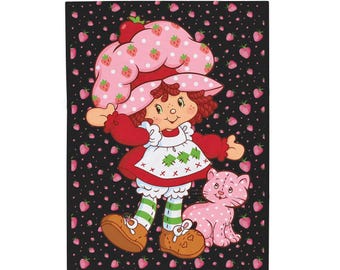 Berry Girl Blanket, Plush Blanket, 80s Cartoon, Soft Blanket, Gift, Cozy Throw Blanket, Bedding, 80's Nostalgia