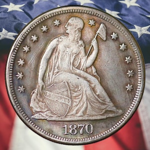 1870-S Seated Liberty Dollar Silver Plated Coin - Circulated