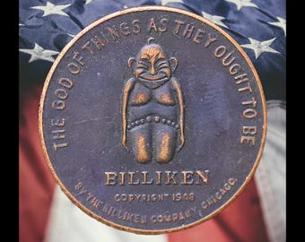 1908 Billiken Company of Chicago, IL Good Luck Token Copper Pocket