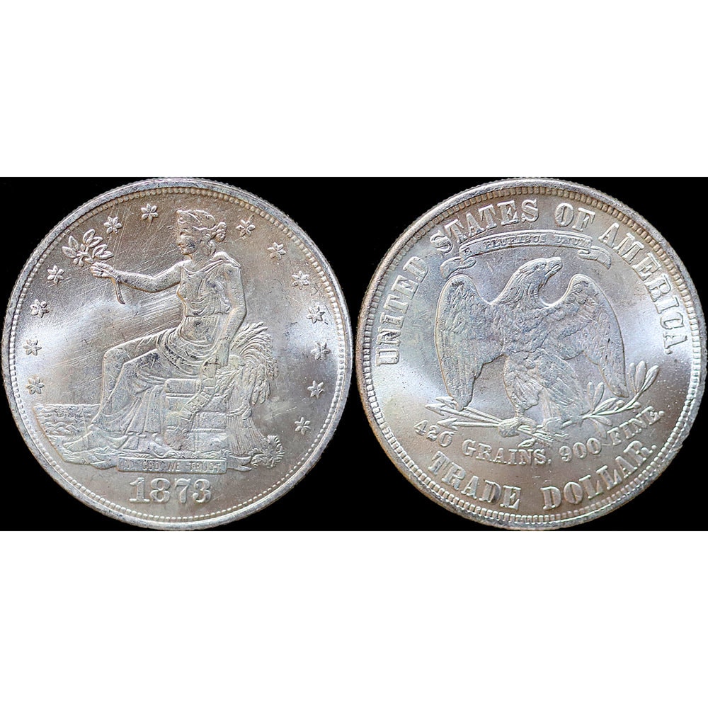 1873 Trade Dollar Silver Plated Coin - Uncirculated - Etsy