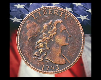 1793 Liberty Cap Large Cent Copper Coin Modern RESTRIKE Token