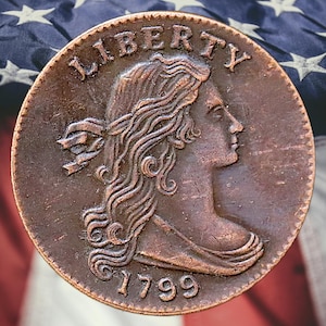 1799 Draped Bust Large Cent Copper Coin - Circulated
