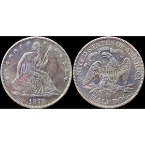 1878-CC Seated Liberty Half Dollar Silver Plated Coin - Circulated