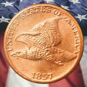 1857 Flying Eagle Cent Copper Coin - Uncirculated