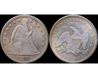 Pattern 1878 Barber Liberty Head Dollar Type 1 Silver Plated Coin