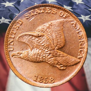 1858 Flying Eagle Cent Copper Coin - Uncirculated