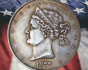 1878 Liberty Head Silver Dollar 1ドル銀貨 Pattern 1878 Barber Liberty Head Dollar Type 1 Silver Plated