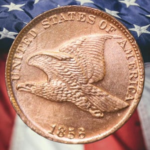 1856 Flying Eagle Cent Copper Coin - Uncirculated