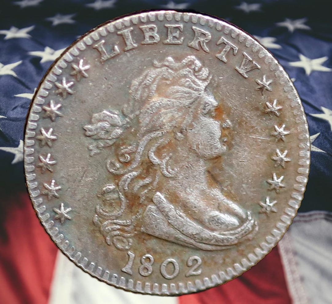 1802 Draped Bust Dime Early American Coin Silver Plated - Circulated - Etsy