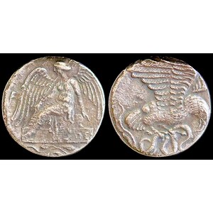 409-406 BC Ancient Greek Coin Siege of Akragas - Silver Plated Dekadrachm 23mm