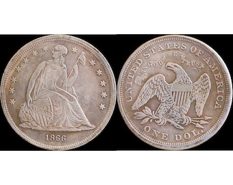 Pattern 1878 Barber Liberty Head Dollar Type 1 Silver Plated Coin
