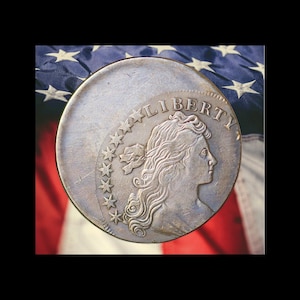 1795 Draped Bust Dollar Off Center Double Struck Error Silver Plated Coin