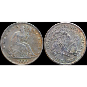1888 Seated Liberty Half Dollar Silver Plated Coin - Circulated
