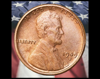 1909-S VDB Lincoln Wheat Cent Copper Coin Modern RESTRIKE Token