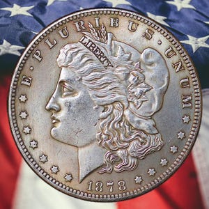 1878-CC Morgan Dollar Silver Plated Coin - Circulated