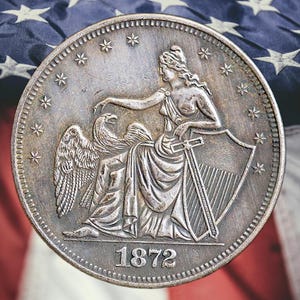 Pattern 1872 Seated Liberty Half Dollar Silver Plated Coin - Circulated
