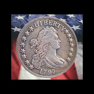 1797 Draped Bust Half Dollar Silver Plated Coin