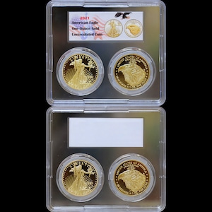 2-coin Set 2021 Proof American Eagle Gold Plated Coin - Not Real Gold