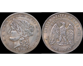 1878 Liberty Head Silver Dollar 1ドル銀貨 Pattern 1878 Barber Liberty Head Dollar Type 1 Silver Plated