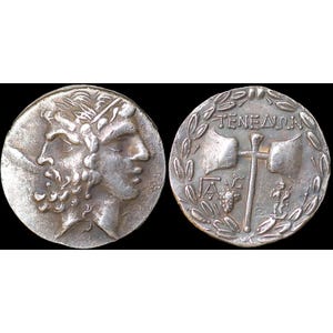 160-70 BC Ancient Greek Coin Janiform heads of Zeus and Hera - Tetradrachm 30mm