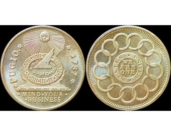 1787 Fugio Colonial Cent We are One, United States Gold Plated Coin - Uncirculated