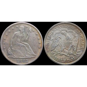 1883 Seated Liberty Half Dollar Silver Plated Coin - Circulated