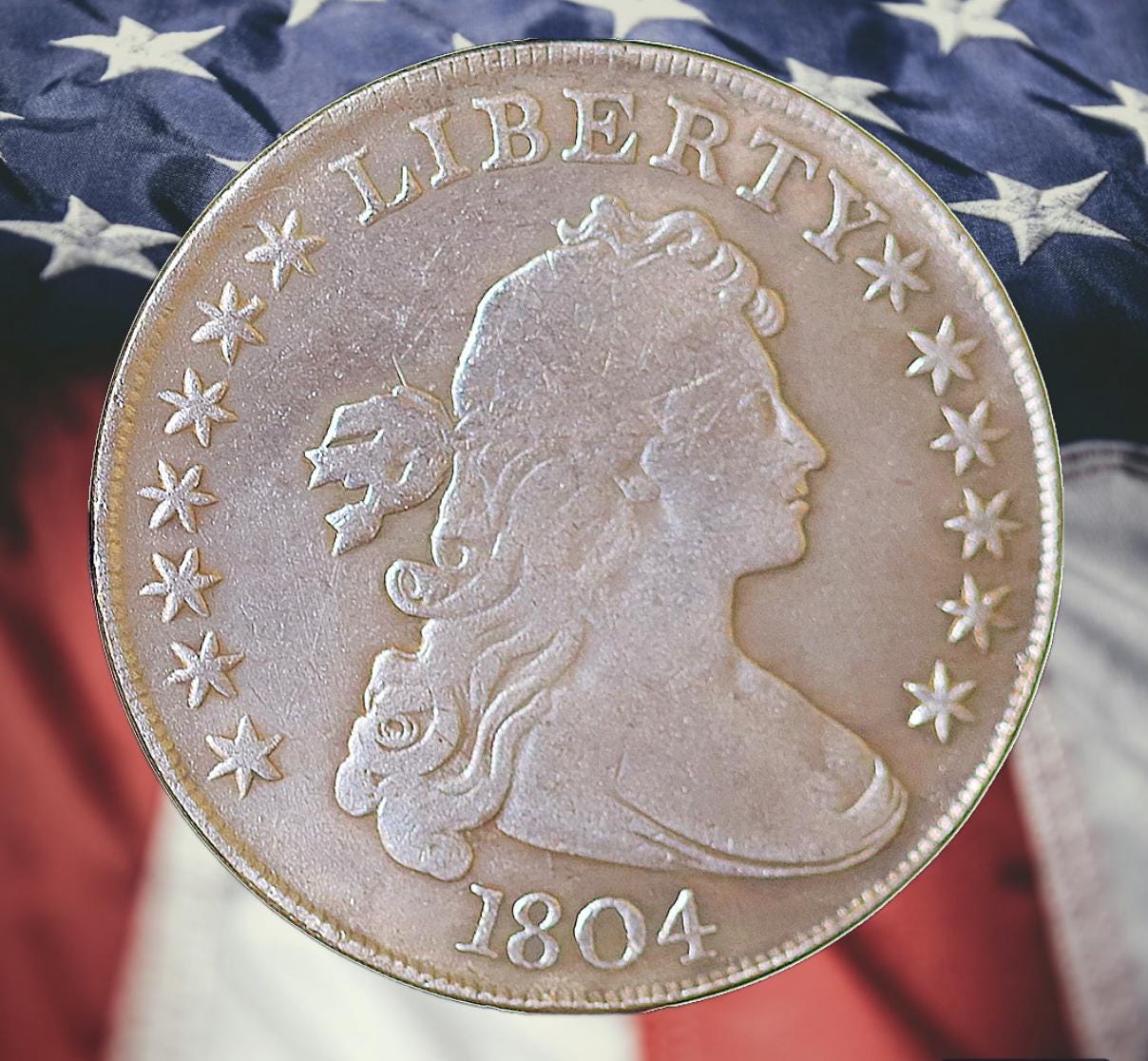 1804 Draped Bust Dollar Heraldic Eagle Silver Plated Coin - Etsy