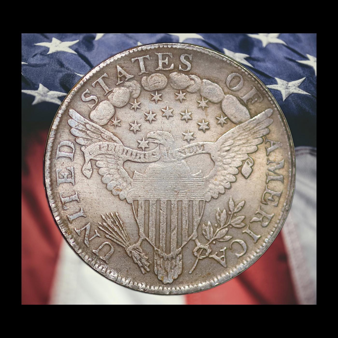 1800 Draped Bust Dollar Heraldic Eagle Silver Plated Coin Modern