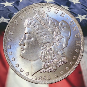 1893-O Morgan Dollar Silver Plated Coin Modern RESTRIKE Token - Uncirculated