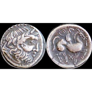 350-300 BC Ancient Greek Coin Head of Zeus - Silver Plated Tetradrachm 20mm