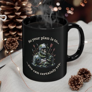 Entonces tu plan es..., taza divertida del juego DnD, regalo nerd para los amantes de los dragones y mazmorras, accesorio para él o ella, convención de jugadores maestros, comic-con
